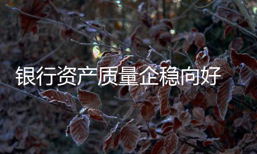 银行资产质量企稳向好  资产质量保持稳定可期